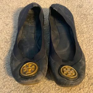 Tory Burch navy flats